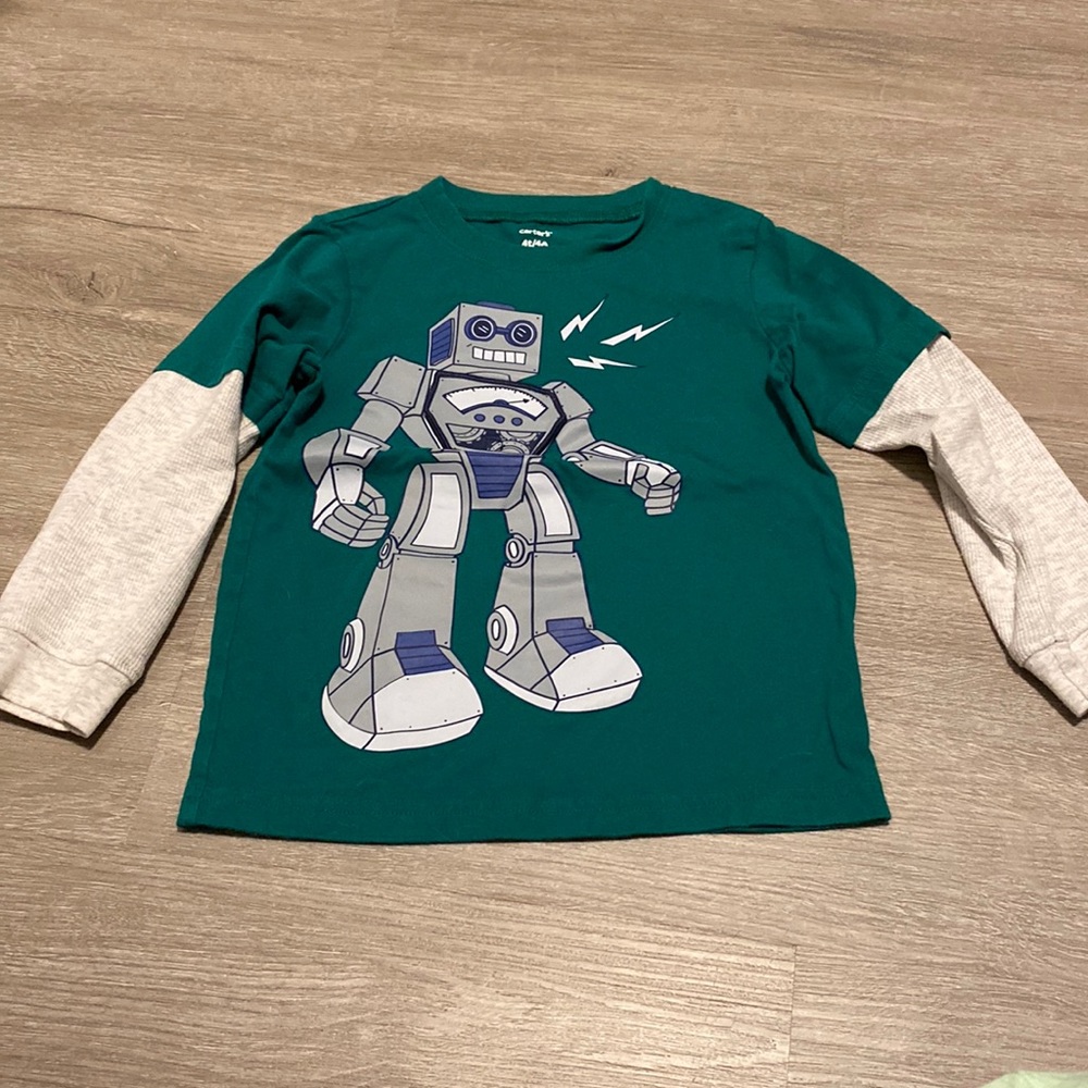 4/$10 Carter’s LS Robot Tee